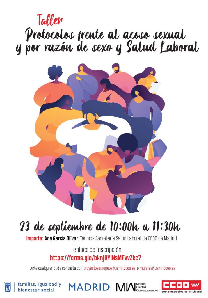 Taller Servicio Madrid Corresponsable “Protocolos frente al acoso sexual y por razón de sexo y Taller Servicio Madrid Corresponsable “Protocolos frente al acoso sexual y por razón de sexo y